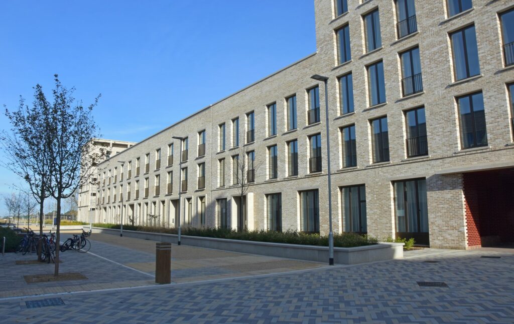 Modern blocks of flats Eddington North West Cambridge