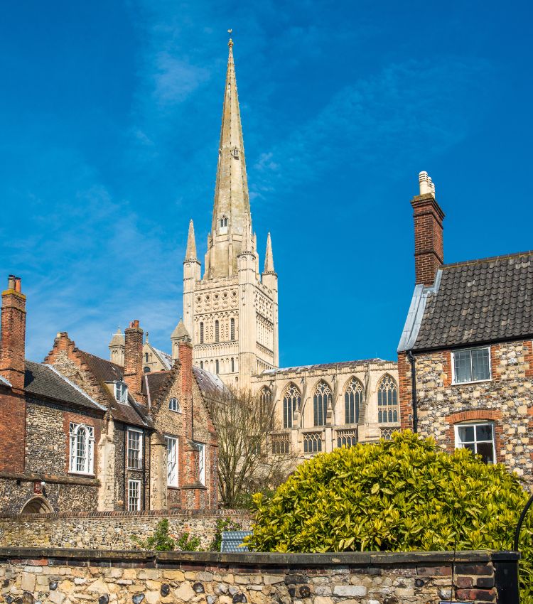 Cathedral and properties in Norwich